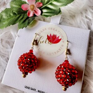 Diamond Red Earring