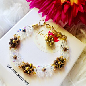 Beaded Sparkle Flower Bracelet