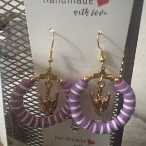 Clay Beads Bracelet with ASL (purple)